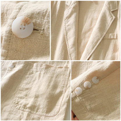 Men's Single-Breasted Blazer Notch Lapel Casual