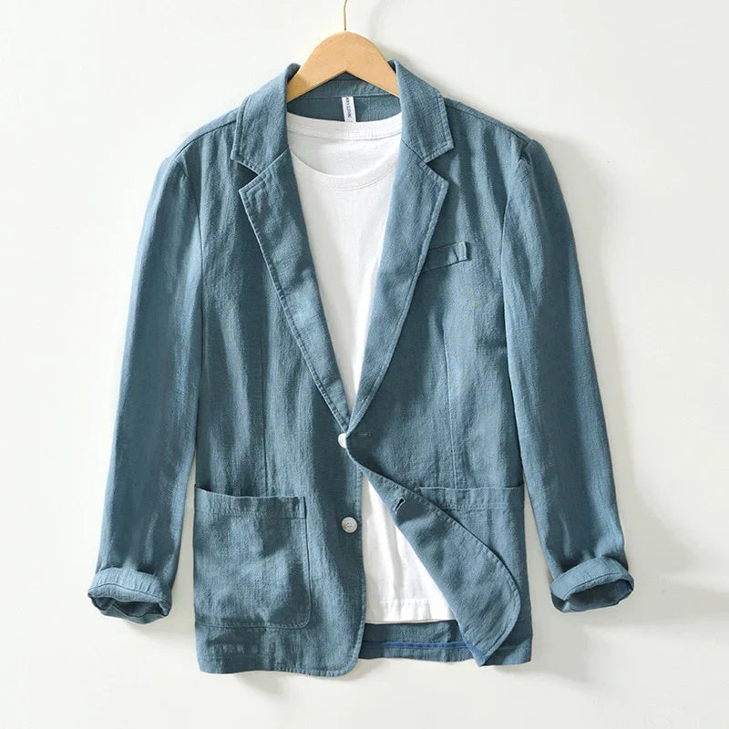 Men's Single-Breasted Blazer Notch Lapel Casual - VibreMode