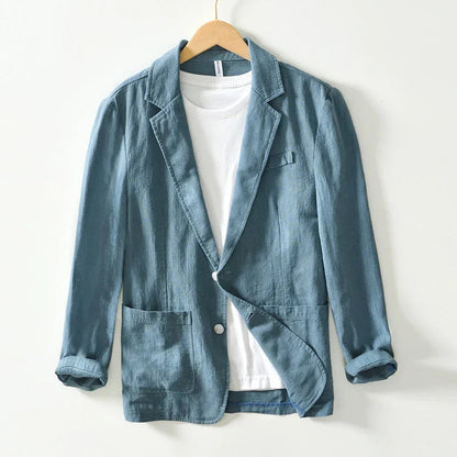 Men's Single-Breasted Blazer Notch Lapel Casual - VibreMode