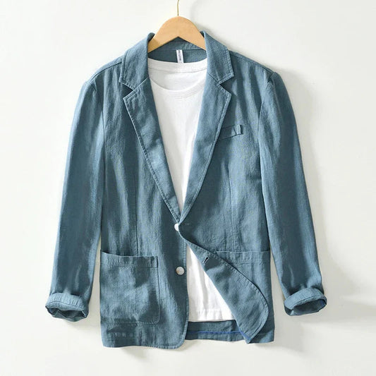 Men's Single-Breasted Blazer Notch Lapel Casual - VibreMode