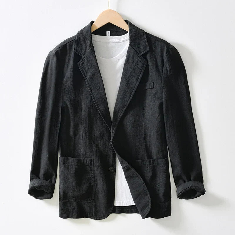 Men's Single-Breasted Blazer Notch Lapel Casual