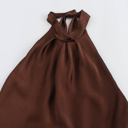 Image of Ashley | Women's Sleeveless Halter Maxi Dress