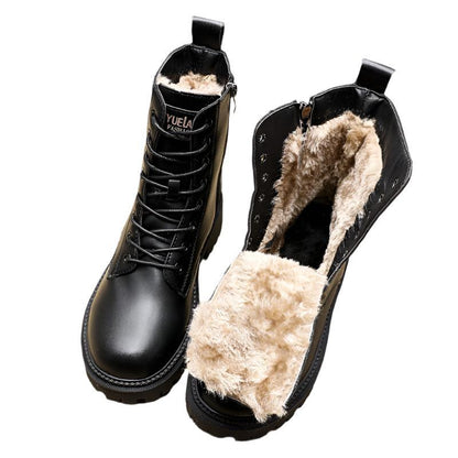 Classic Black Faux Leather Boots - VibreMode