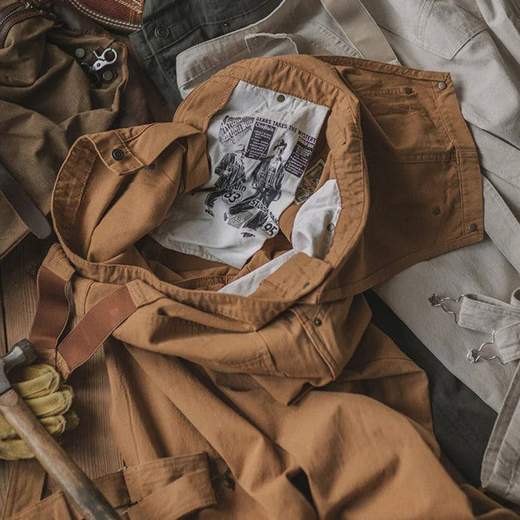 Unisex Canvas Overalls Vintage Style