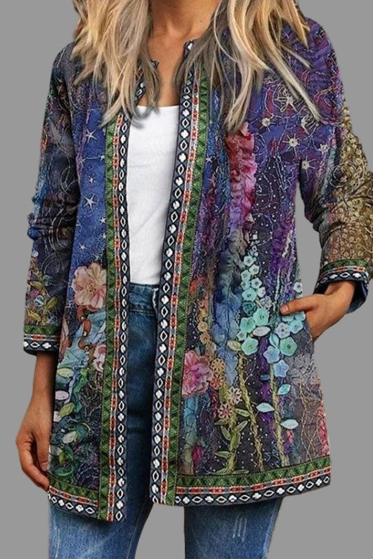 Women's Floral Cardigan Casual Printed - VibreMode