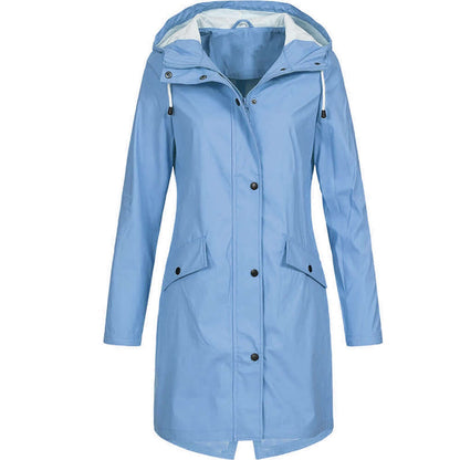 Women's Waterproof Raincoat Lightweight Breathable Black
