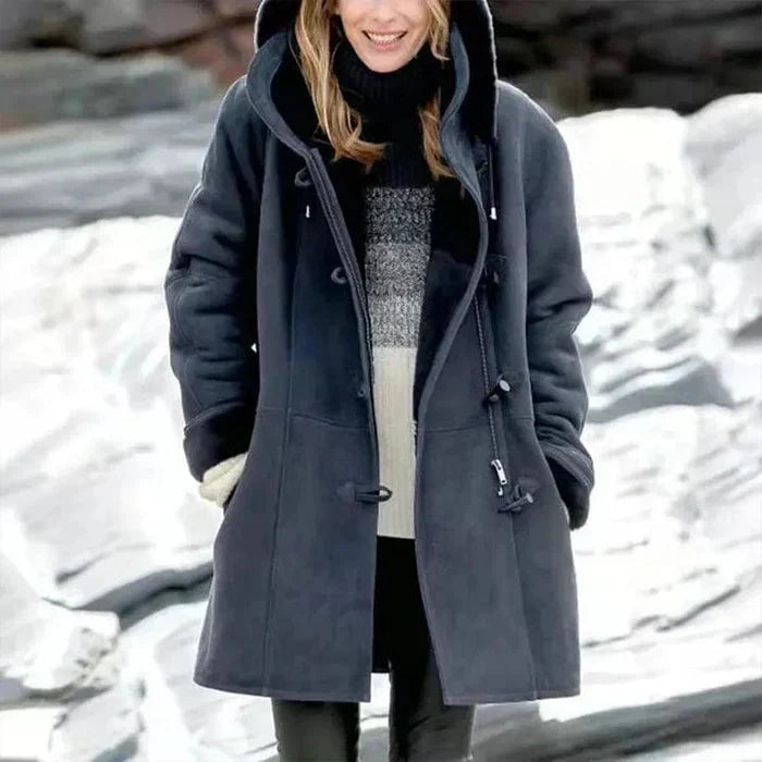 Women's Fleece Hooded Jacket Winter Warm