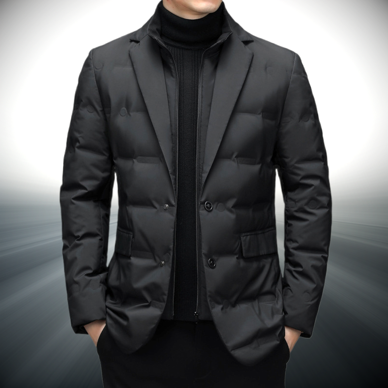 Classic Fit Quilted Mens Blazer Coat