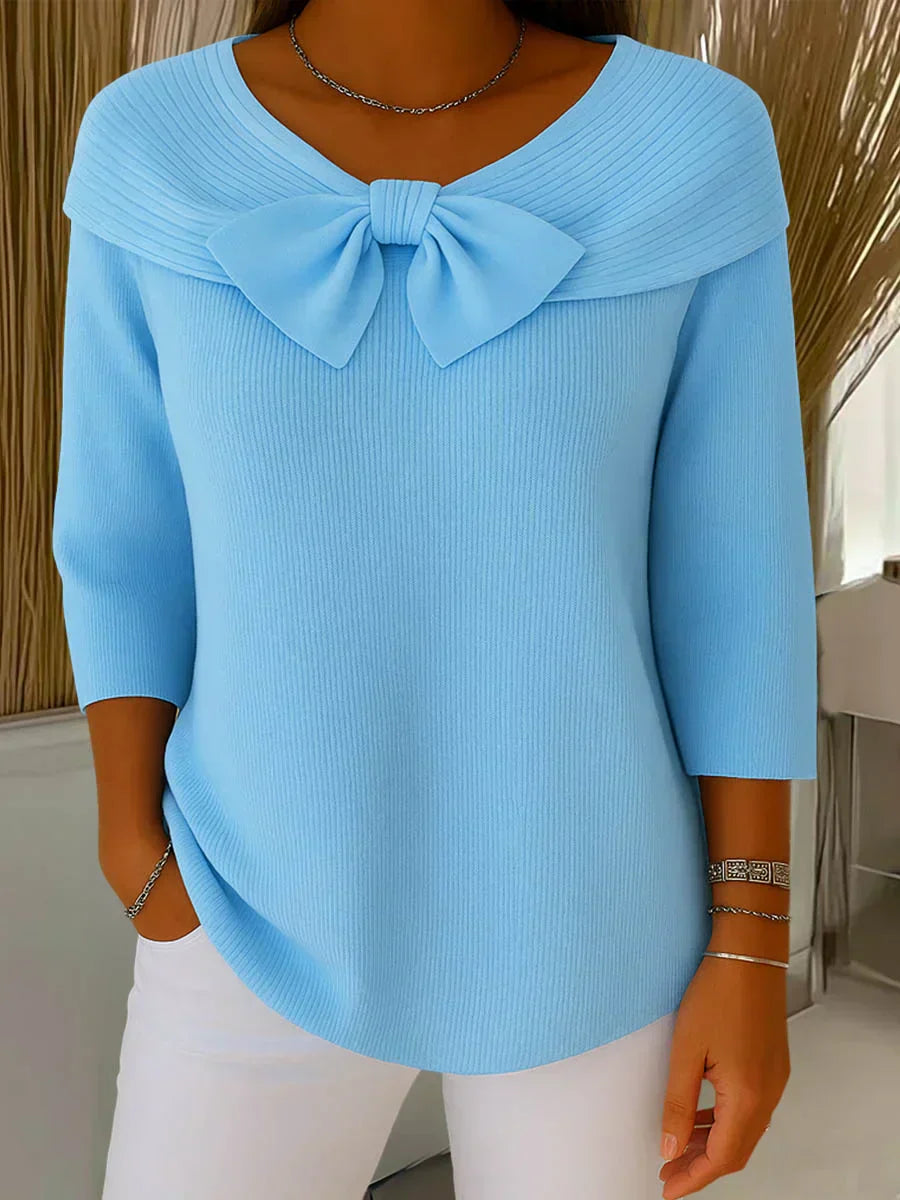 Women's Bow Sweater Purple