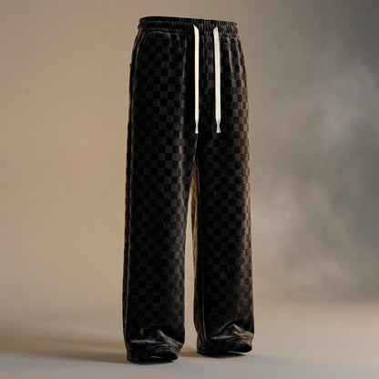 Soft Plaid Corduroy Jogger Pants