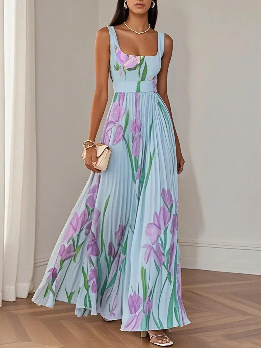Beautiful V-Neck Long Summer Dress