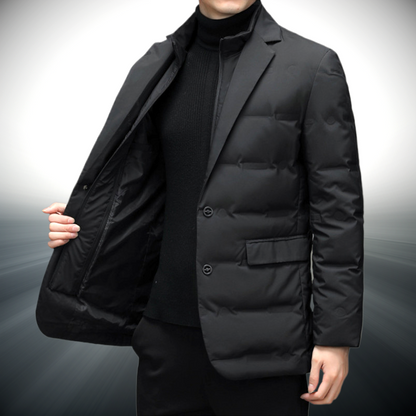 Classic Fit Quilted Mens Blazer Coat