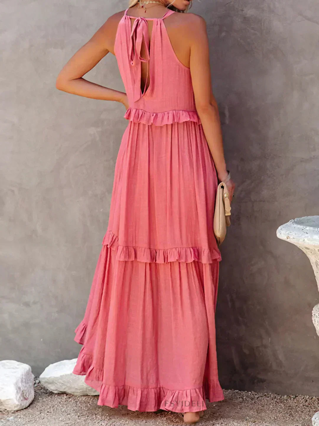 Women's Ruffle Sleeveless Dress