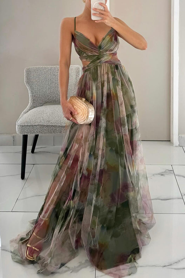 Women's Sleeveless Floral Maxi Dress