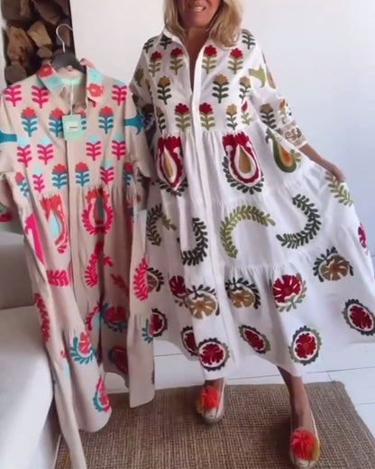 Colorful Patterned Summer Dress