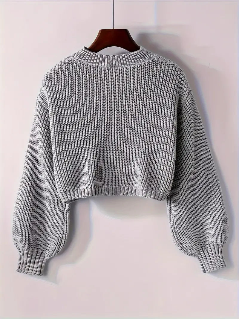 Fashionable Women's Cropped Sweater