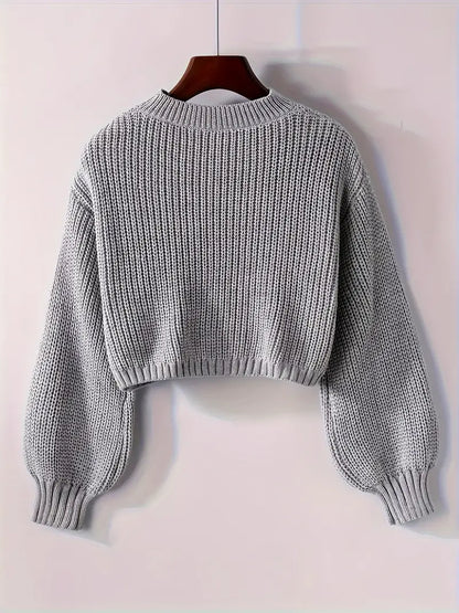 Fashionable Women's Cropped Sweater