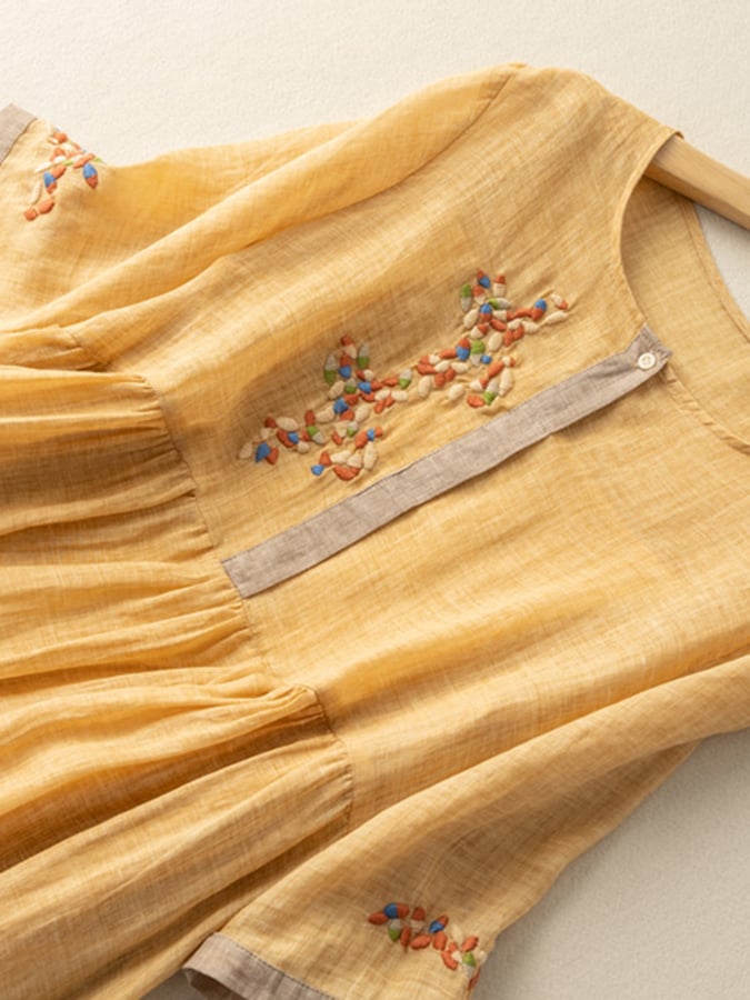 Boho Chic Embroidered Midi Summer Dress for Women