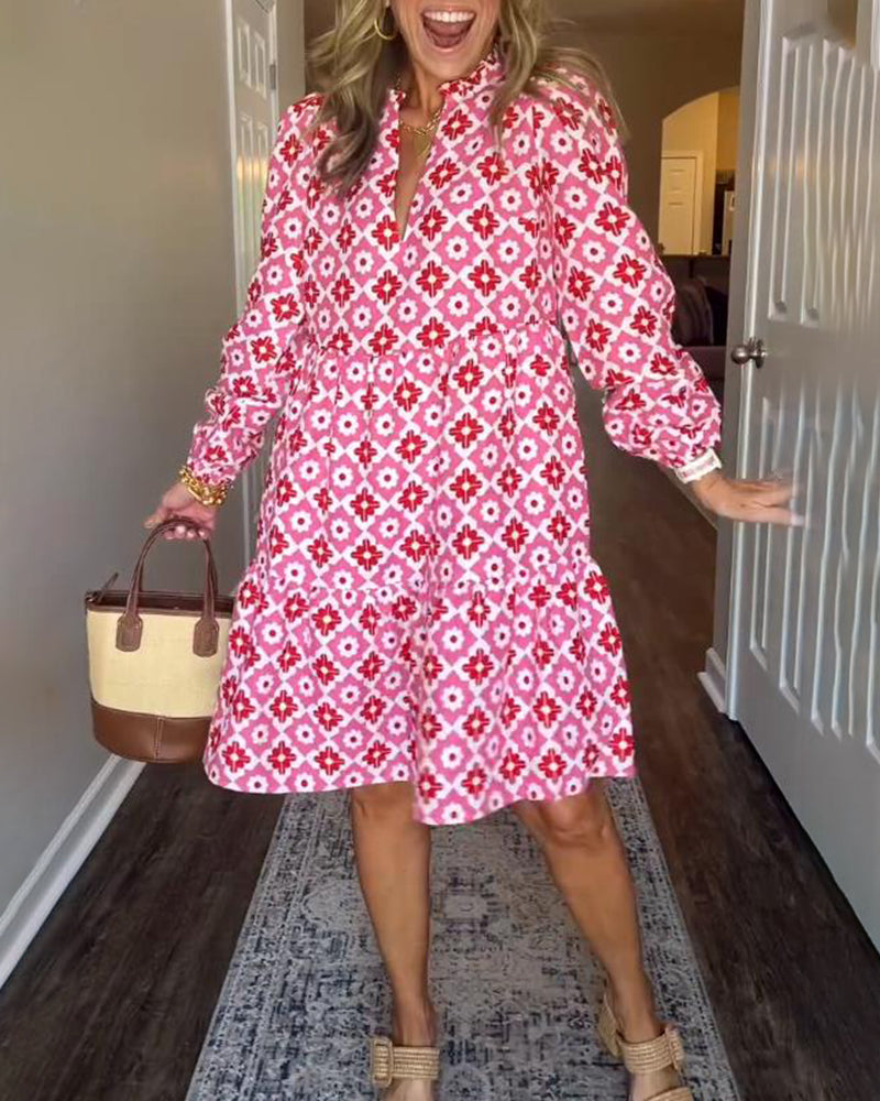 Stylish Chic Floral Dress - VibreMode