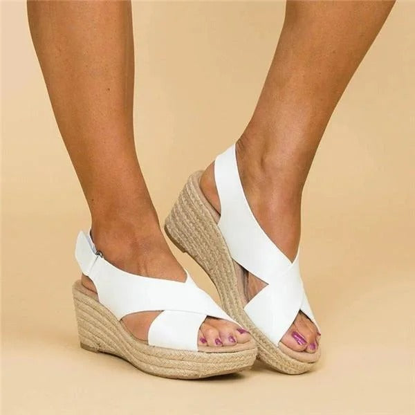 Comfortable Wedge Sandals Women's Cross Strap Shoes