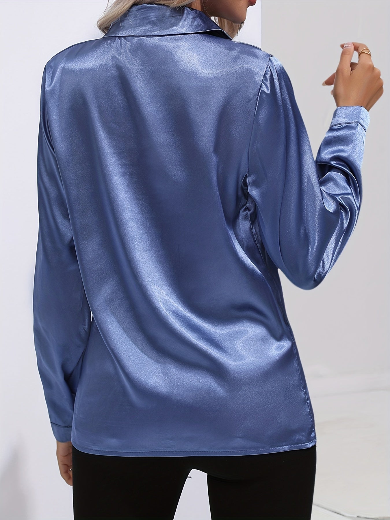 Ladies Classic Long Sleeve Silk Blouses