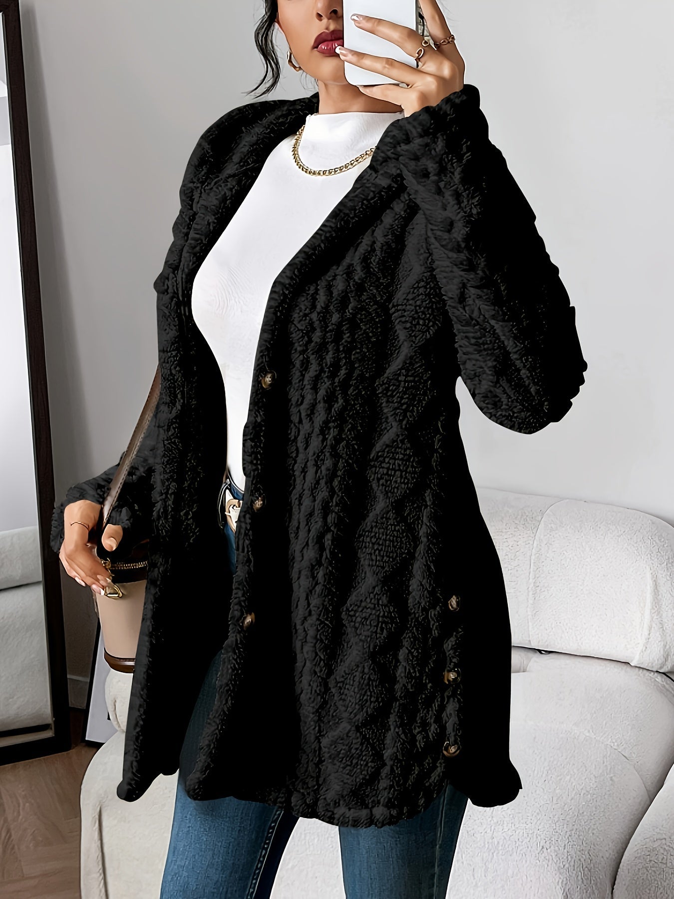 Soft Fleece Hooded Sweater