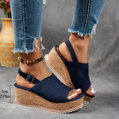 Women's Adjustable Buckle Platform Sandals