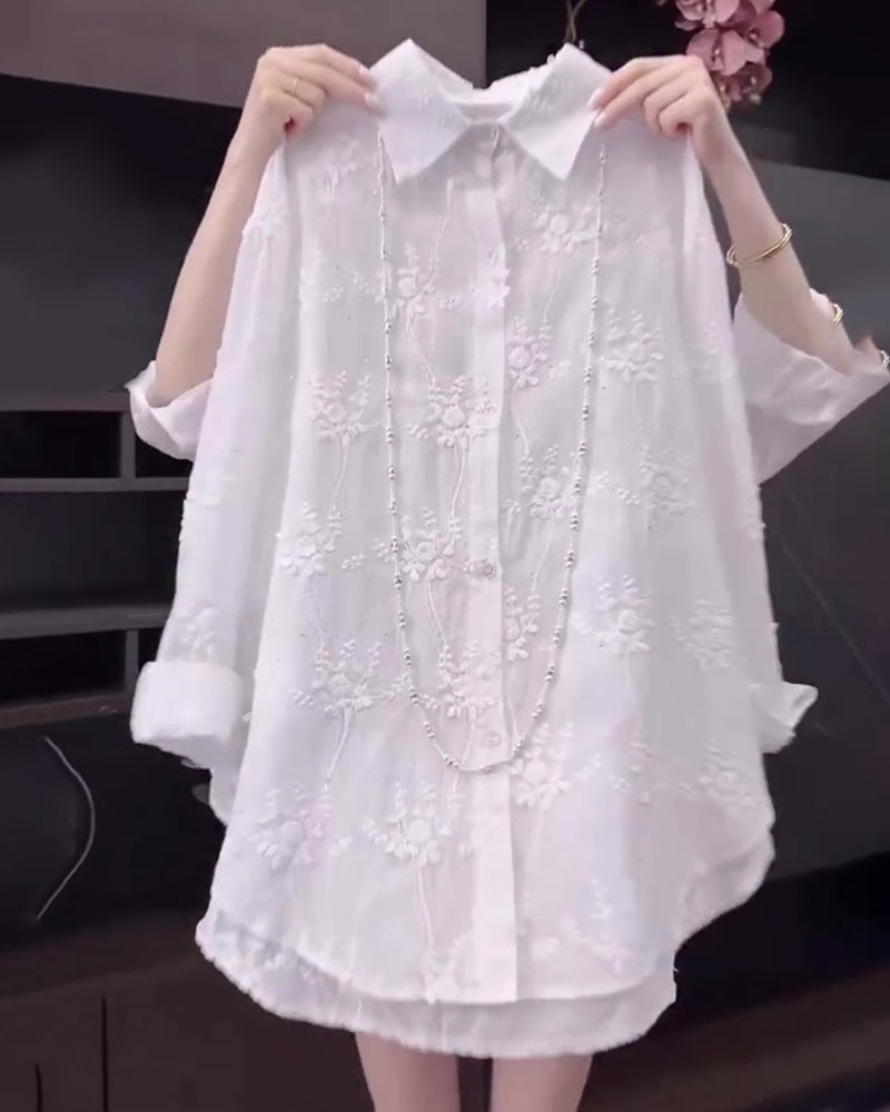 Casual Floral Relaxed Fit Women's Shirt - VibreMode