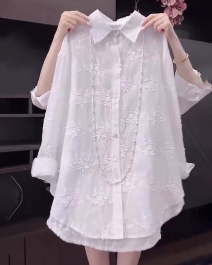 Casual Floral Relaxed Fit Women's Shirt - VibreMode