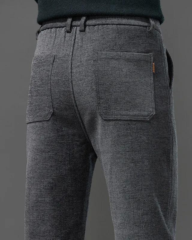 Rugged Textured Corduroy Trousers