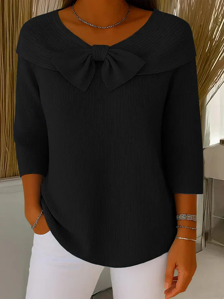 Women's Bow Sweater Purple