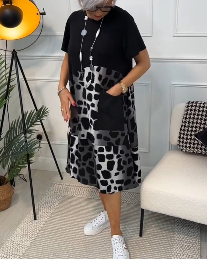 Vibrant Multi Color Knee Length Dress
