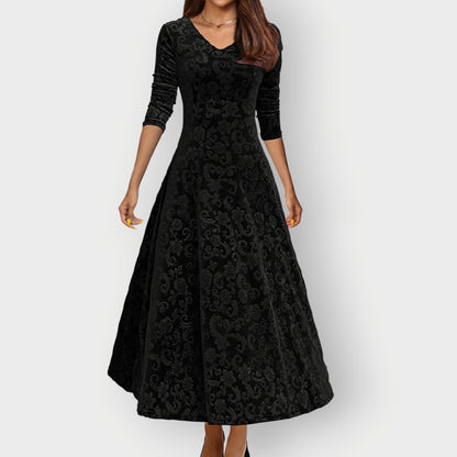 Luxurious Soft Midi Velvet Dress