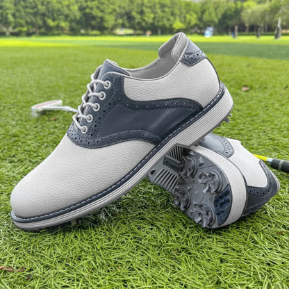 Classic Golf Shoes Leather Brown