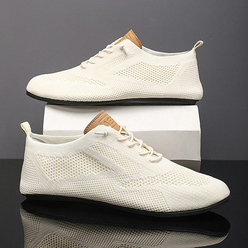 Men's Slip On Shoes Low Knit Lace Detail