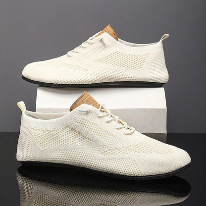 Men's Slip On Shoes Low Knit Lace Detail