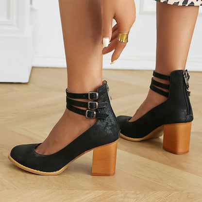 Women's Heels Adjustable Buckle Closure