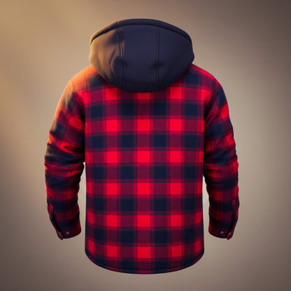 Classic Flannel Hooded Coat