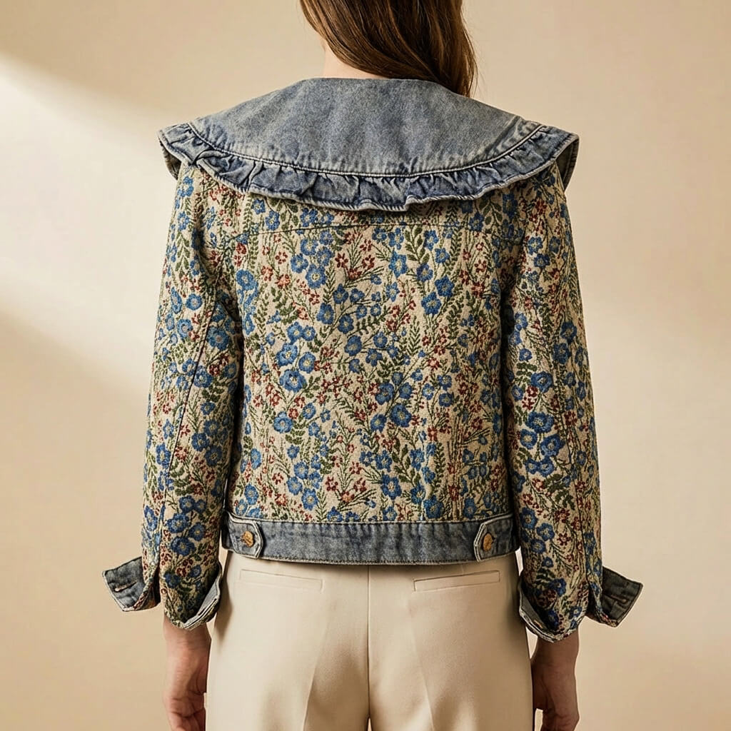 Fashionable Women's Blue Jeans Jacket