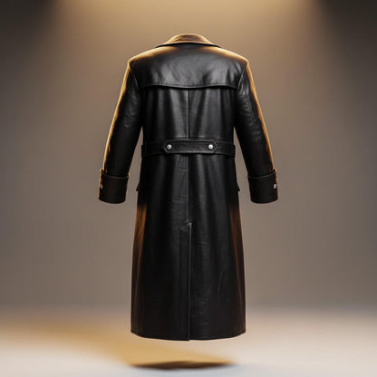 Classic Genuine Leather Trench Coat