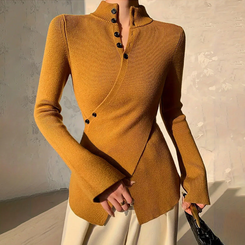 Women's Long Sleeve Wrap Sweater - VibreMode