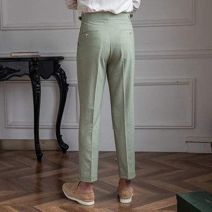 Image of Barney | Men's Pleated Cuffed Dress Pants