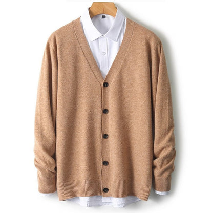 Image of Barry | Men's V-Neck Button-Down Cardigan