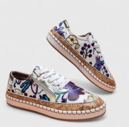 Women's Fashion Flower Sneaker Boots