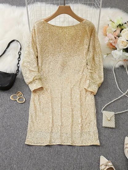 Glittery Evening Party Dress