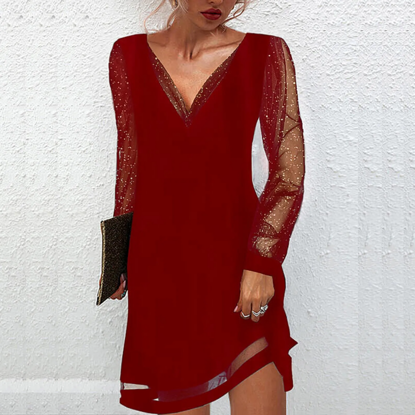 Lightweight Short Sleeve Mini Dress
