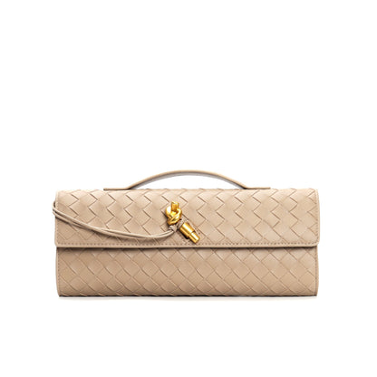 Women's Leather Backpack Braided Strap