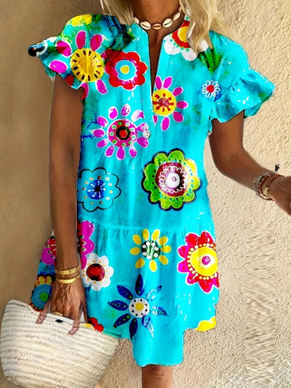 Elegant Ladies Floral Long Maxi Dress