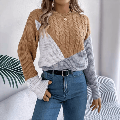 Women's Color Block Knit Sweater