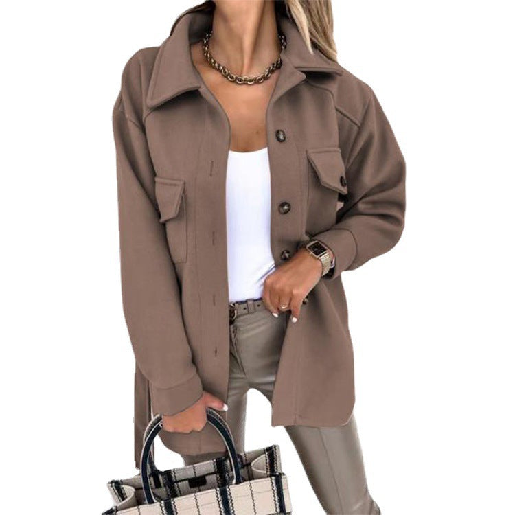 Women's Cotton Casual Jacket Lightweight Beige